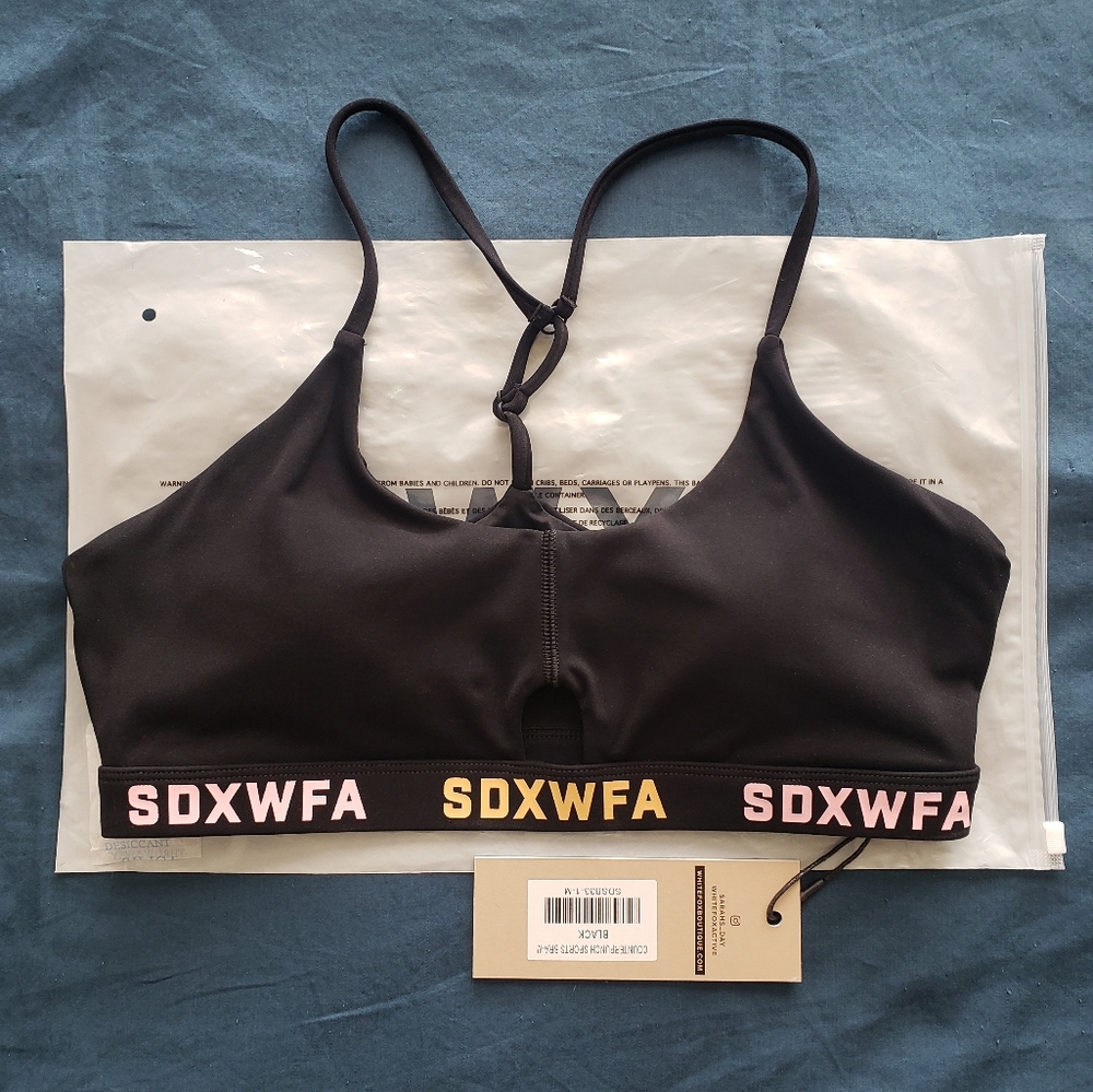 Sarah's Day White Fox Counterpunch sports bra M